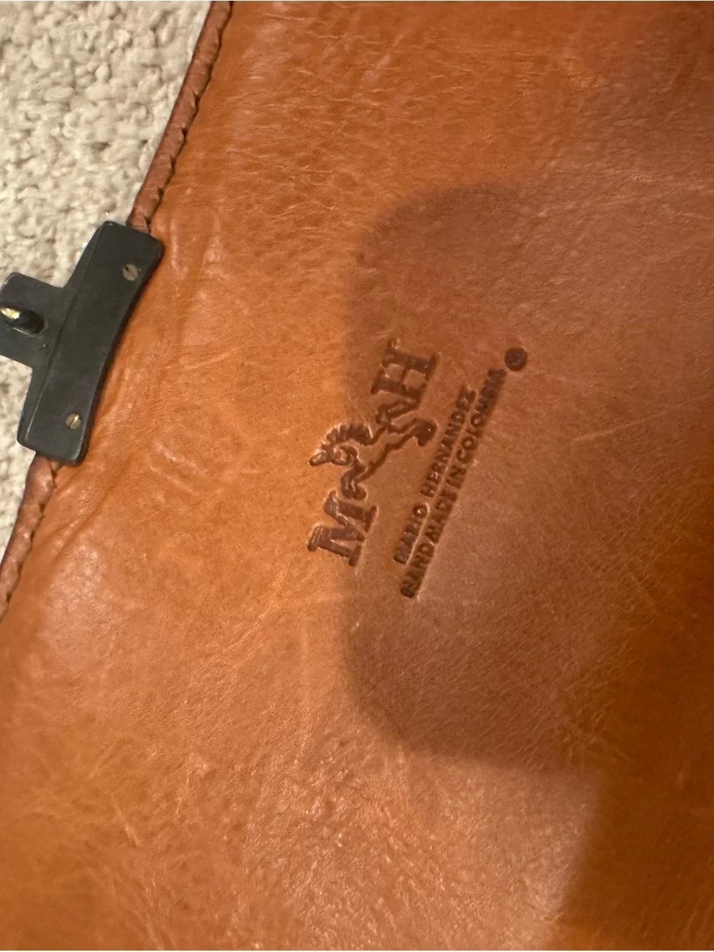 Mario Hernandez handmade leather briefcase satchel bag